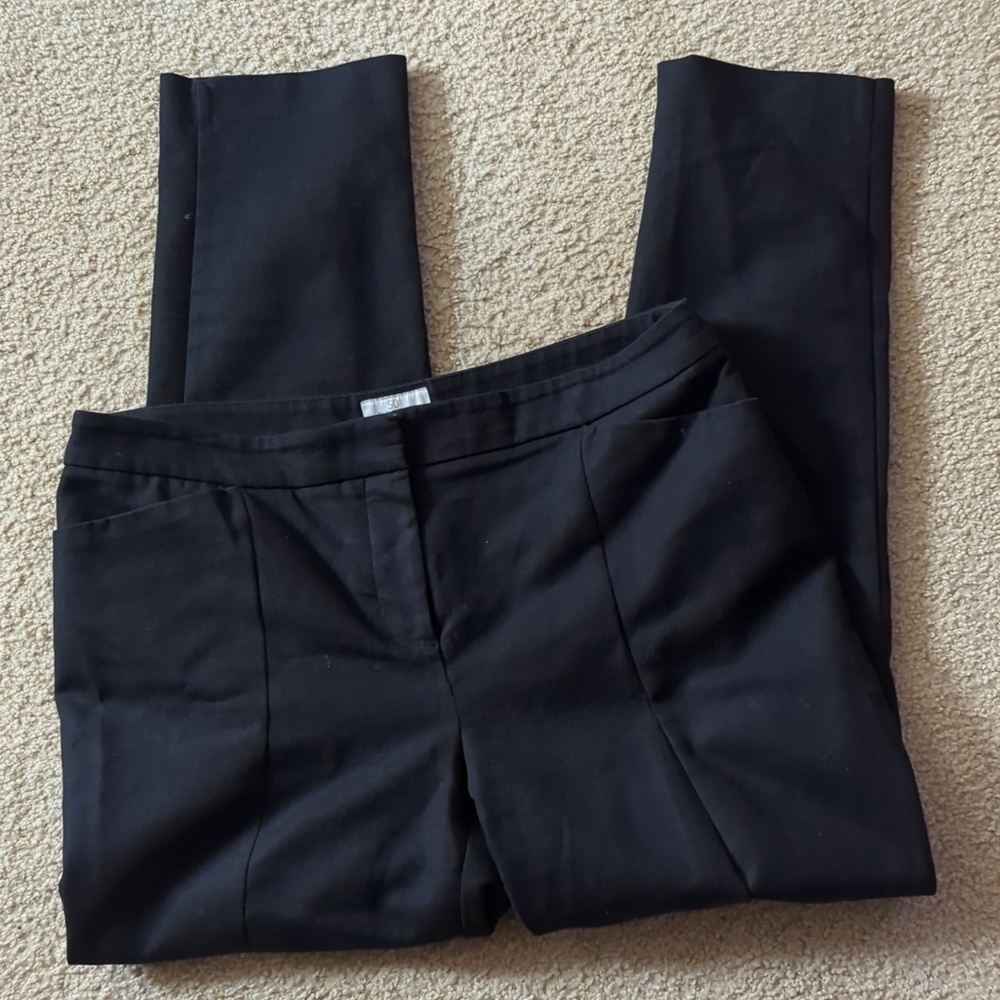 Chico's So Slimming Black Straight Leg Business Professional Pants Size 8